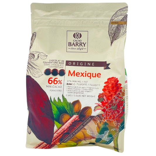 Chocolat de couverture noir Mexique 66% Cacao Barry 2,5 kg