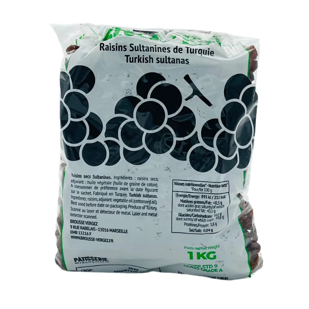 Raisins Sultanines de Turquie 1kg - Secret des chefs