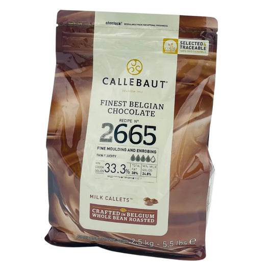 Chocolat de Couverture au Lait Callebaut 2665 32% - 2,5 kg - Secret des chefs