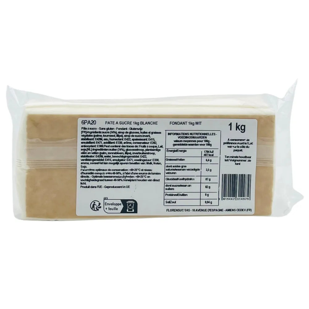 Pâte à Sucre Blanche 1kg "Florensuc" - Secret des chefs