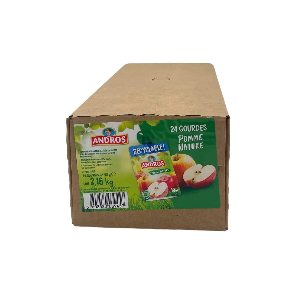 Gourde Compote Pomme Andros - 90g x 24 - Secret des chefs