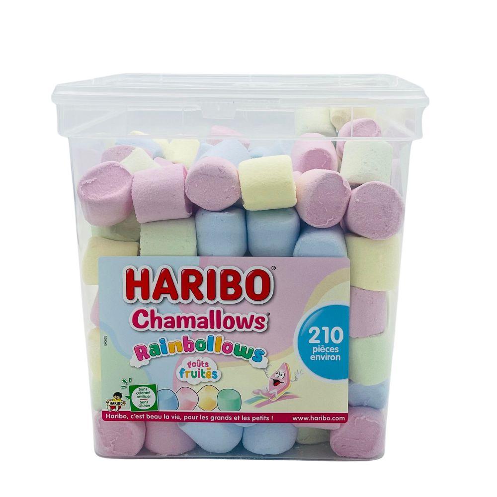 HARIBO Boite de 210 chamallows Rainbollows - 1 kg - Secret des chefs