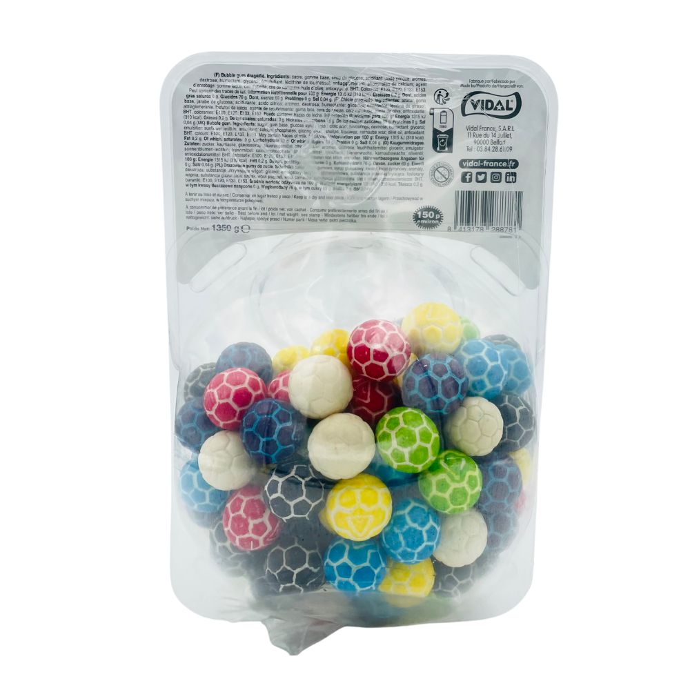 Bubble Gum Footballs "Vidal" - 150 pièces - 1,350 kg - Secret des chefs