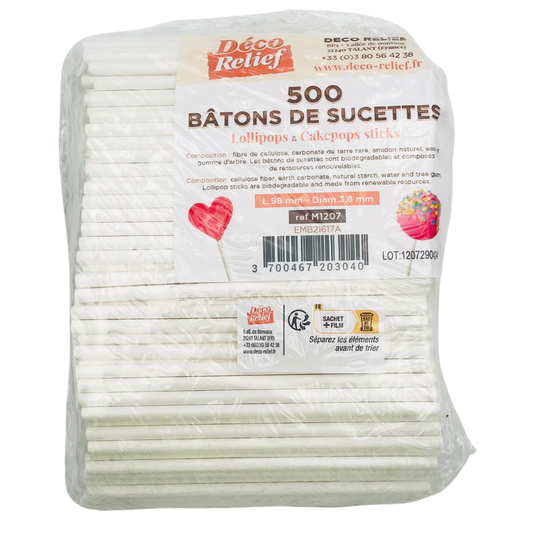 Bâtons de Sucettes, 500 pièces, 100 mm