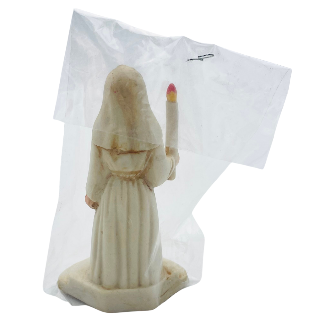 Figurine avec Bougie sur Socle, 10 cm