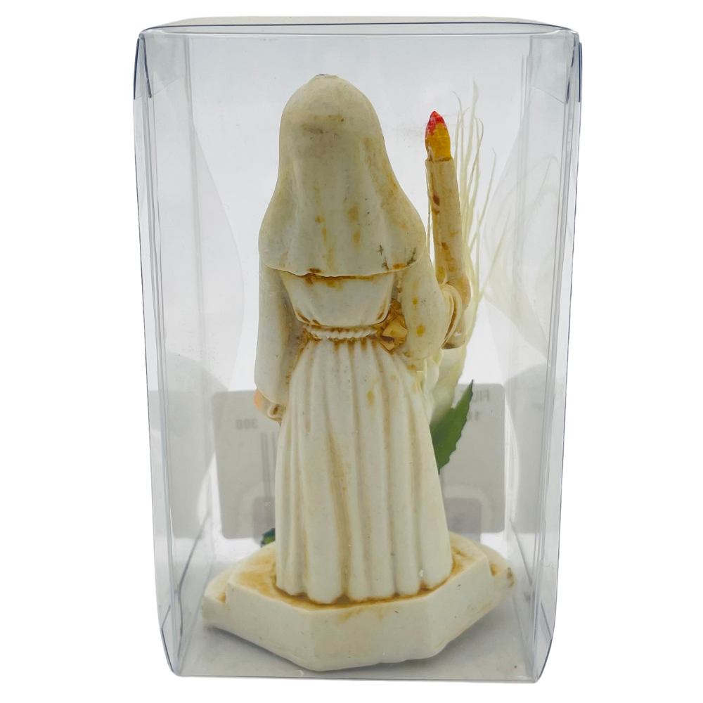 Figurine Debout avec Bougie et Fleur, 12 cm