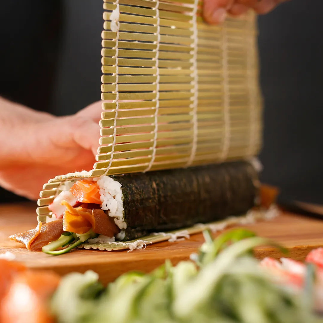 Tapis roulant en bambou pour sushi 24x24 cm - Secret des chefs